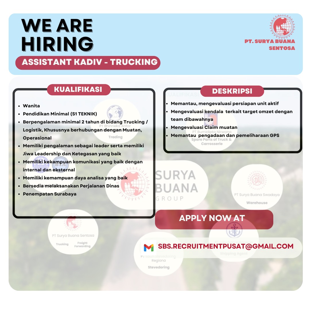 Loker Surya Buana Sentosa